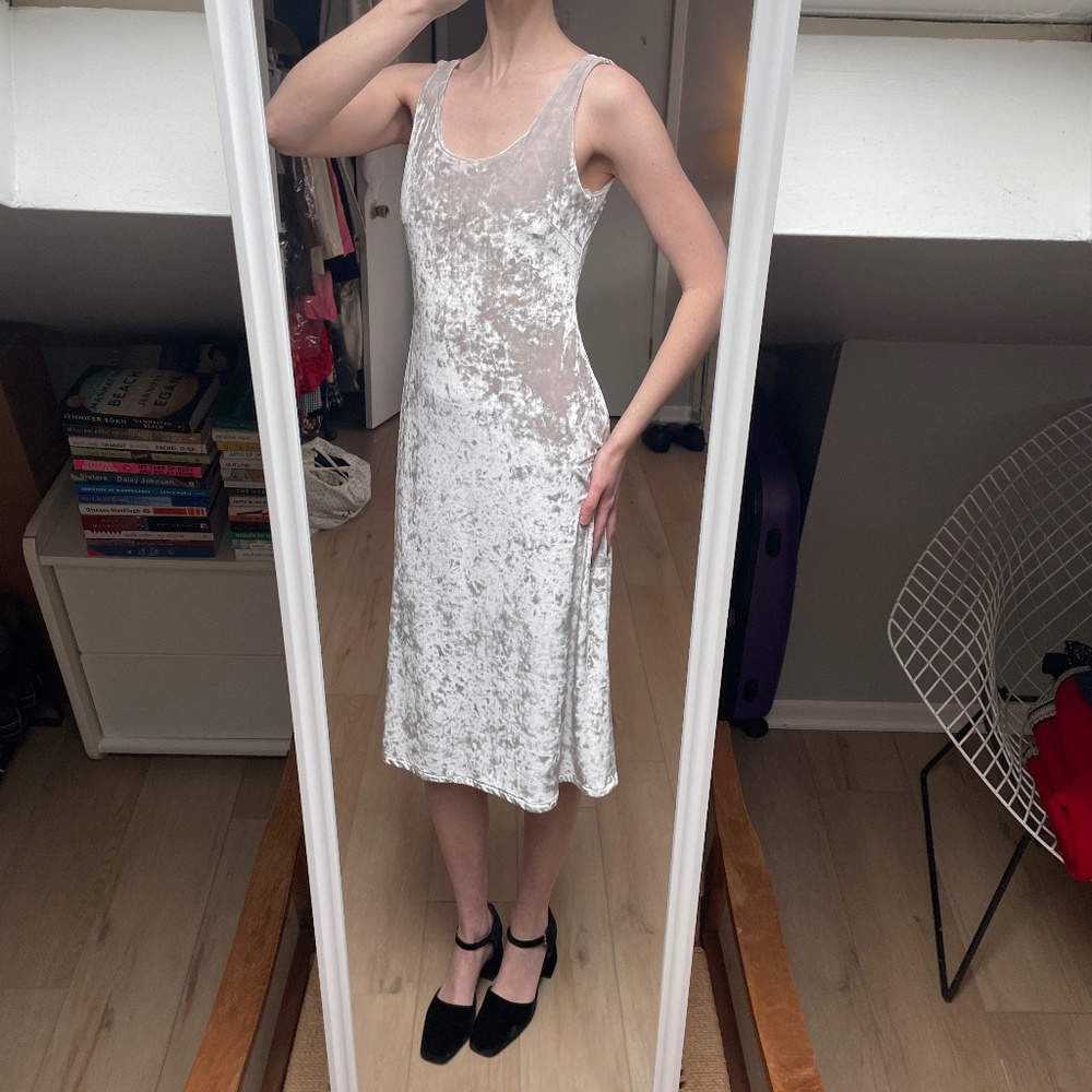 Jeana Sohn Pearl Velvet Dress